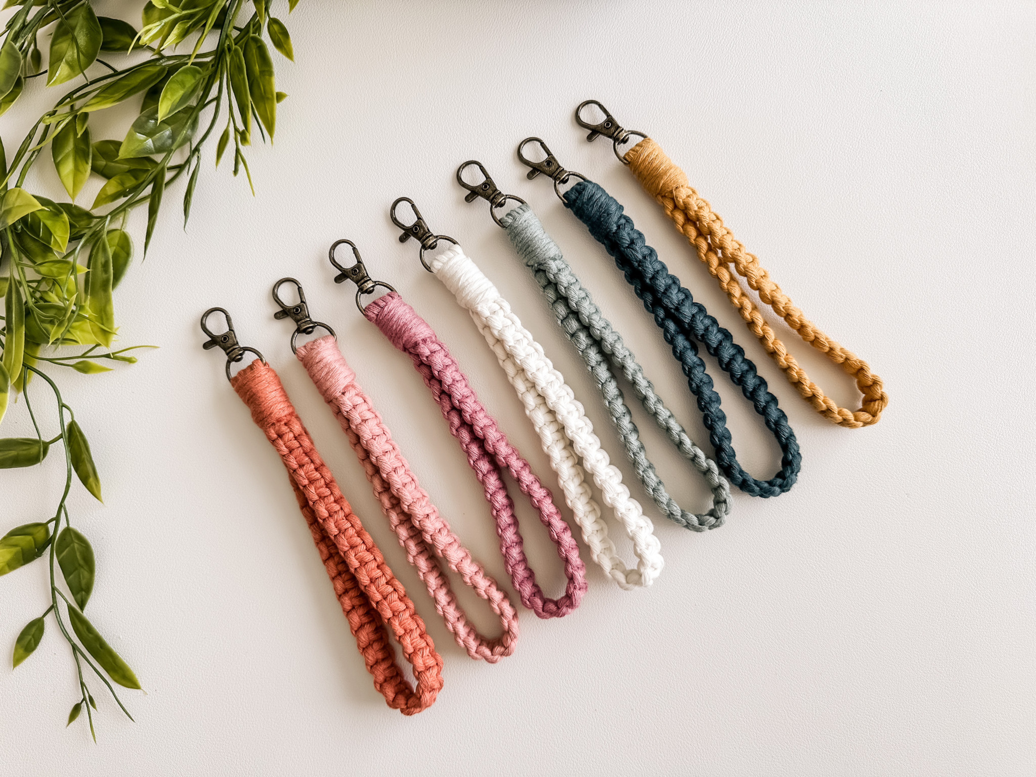 Macrame Wristlet Keychain - Handmade Boho Wrist Strap – The TMM Brand