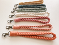 Load image into Gallery viewer, Macrame Wristlet Keychain - Handmade Boho Wrist Strap