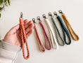 Load image into Gallery viewer, Macrame Wristlet Keychain - Handmade Boho Wrist Strap