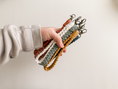 Load image into Gallery viewer, Macrame Wristlet Keychain - Handmade Boho Wrist Strap