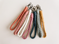 Load image into Gallery viewer, Macrame Wristlet Keychain - Handmade Boho Wrist Strap