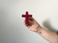 Load image into Gallery viewer, Macrame Cross Visor Clip - Handmade Christian Car Accessory
