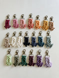 Load image into Gallery viewer, Mini Macrame Keychain - Cute Boho Bag Charm, Stocking Stuffer, Teacher Gift