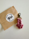 Load image into Gallery viewer, Mini Macrame Keychain - Cute Boho Bag Charm, Stocking Stuffer, Teacher Gift