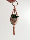 Load image into Gallery viewer, Mini Macrame Plant Hanger with Faux Succulent
