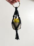 Load image into Gallery viewer, Mini Macrame Plant Hanger with Faux Succulent