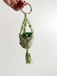 Load image into Gallery viewer, Mini Macrame Plant Hanger with Faux Succulent