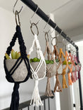 Load image into Gallery viewer, Mini Macrame Plant Hanger with Faux Succulent