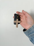 Load image into Gallery viewer, Macrame Cross Keychain - Sand