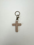 Load image into Gallery viewer, Macrame Cross Keychain - Sand
