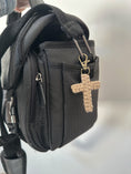Load image into Gallery viewer, Macrame Cross Keychain - Sand