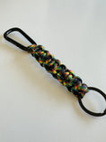 Load image into Gallery viewer, Handmade Paracord Keychain with Carabiner | Rugged Everyday Carry Gift for Men
