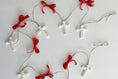 Load image into Gallery viewer, Handmade Cross Garland with Red Bows - Faith Inspired Christmas Decor (6ft)
