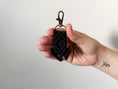 Load image into Gallery viewer, Mini Macrame Keychain - Cute Boho Bag Charm, Stocking Stuffer, Teacher Gift
