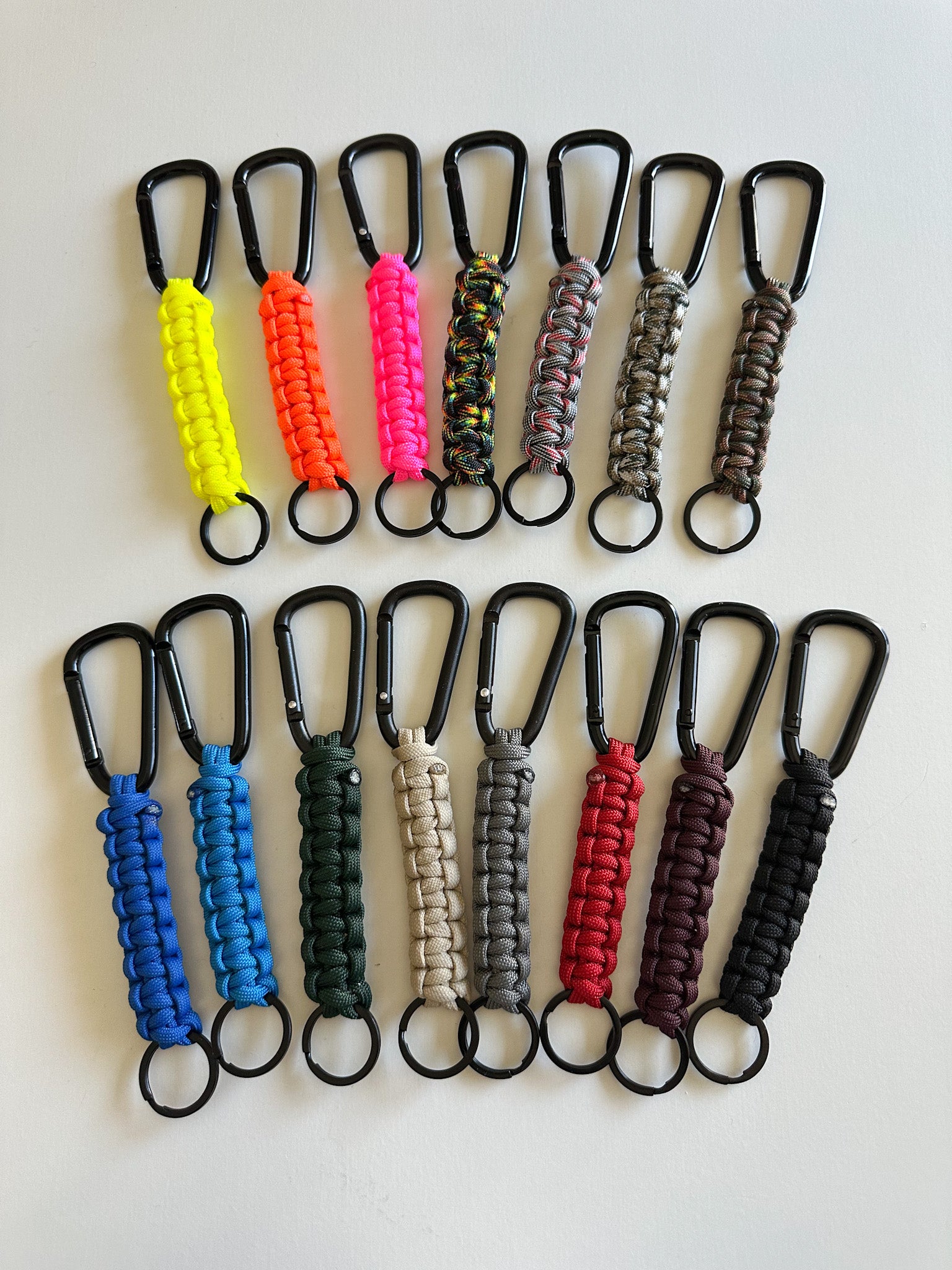Handmade Paracord Keychain with Carabiner | Rugged Everyday Carry Gift for Men