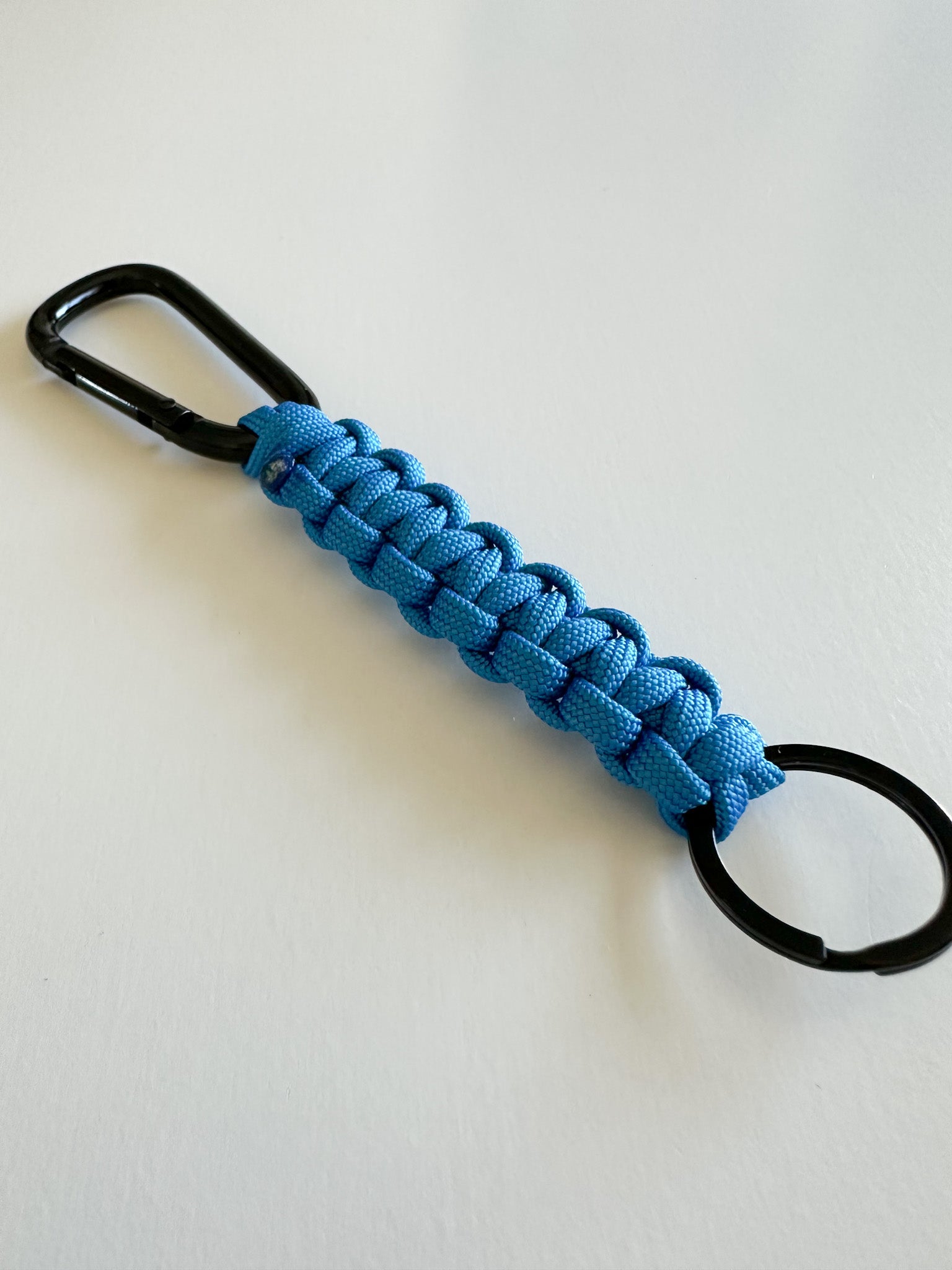 Handmade Paracord Keychain with Carabiner | Rugged Everyday Carry Gift for Men