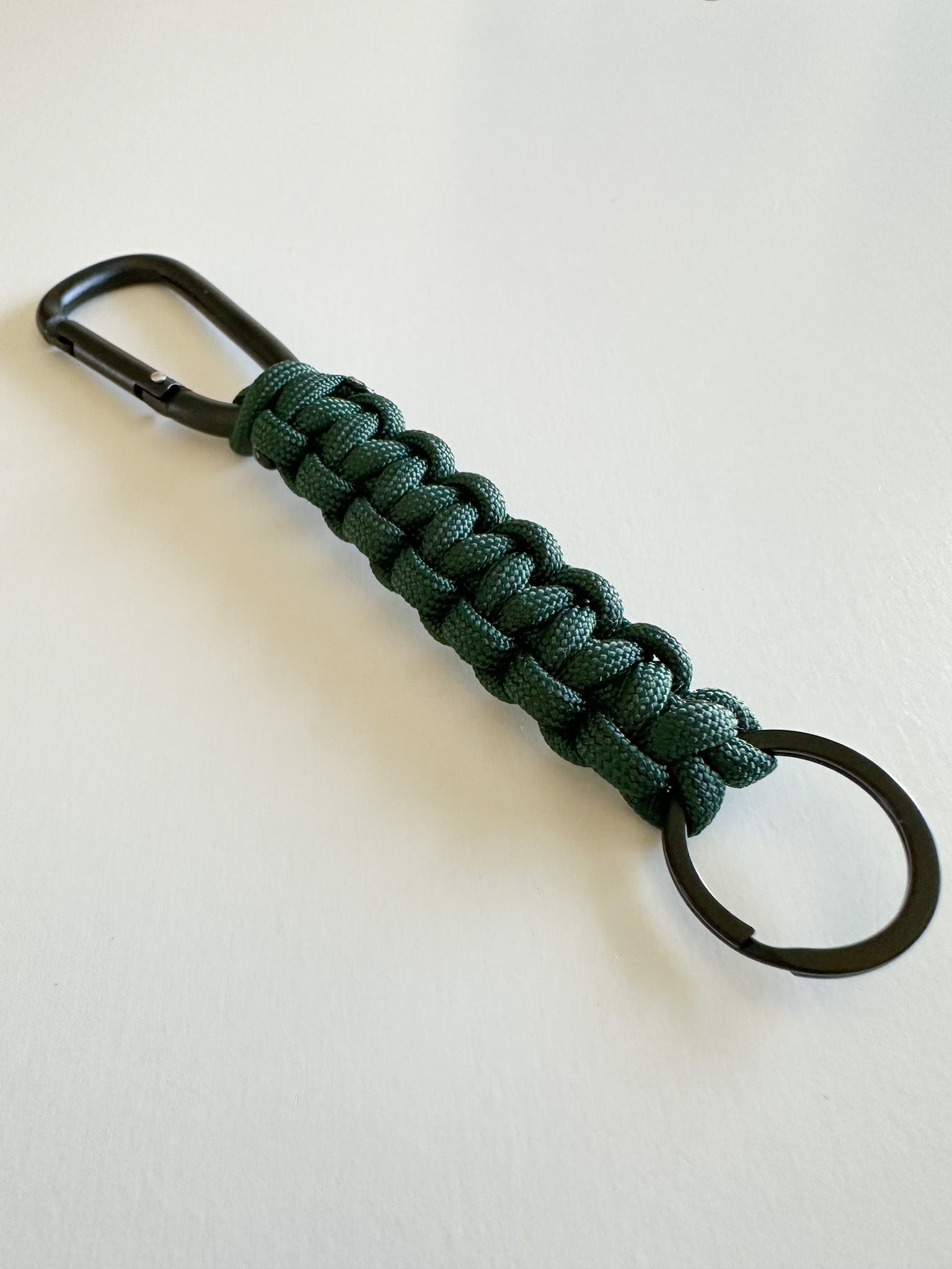 Handmade Paracord Keychain with Carabiner | Rugged Everyday Carry Gift for Men