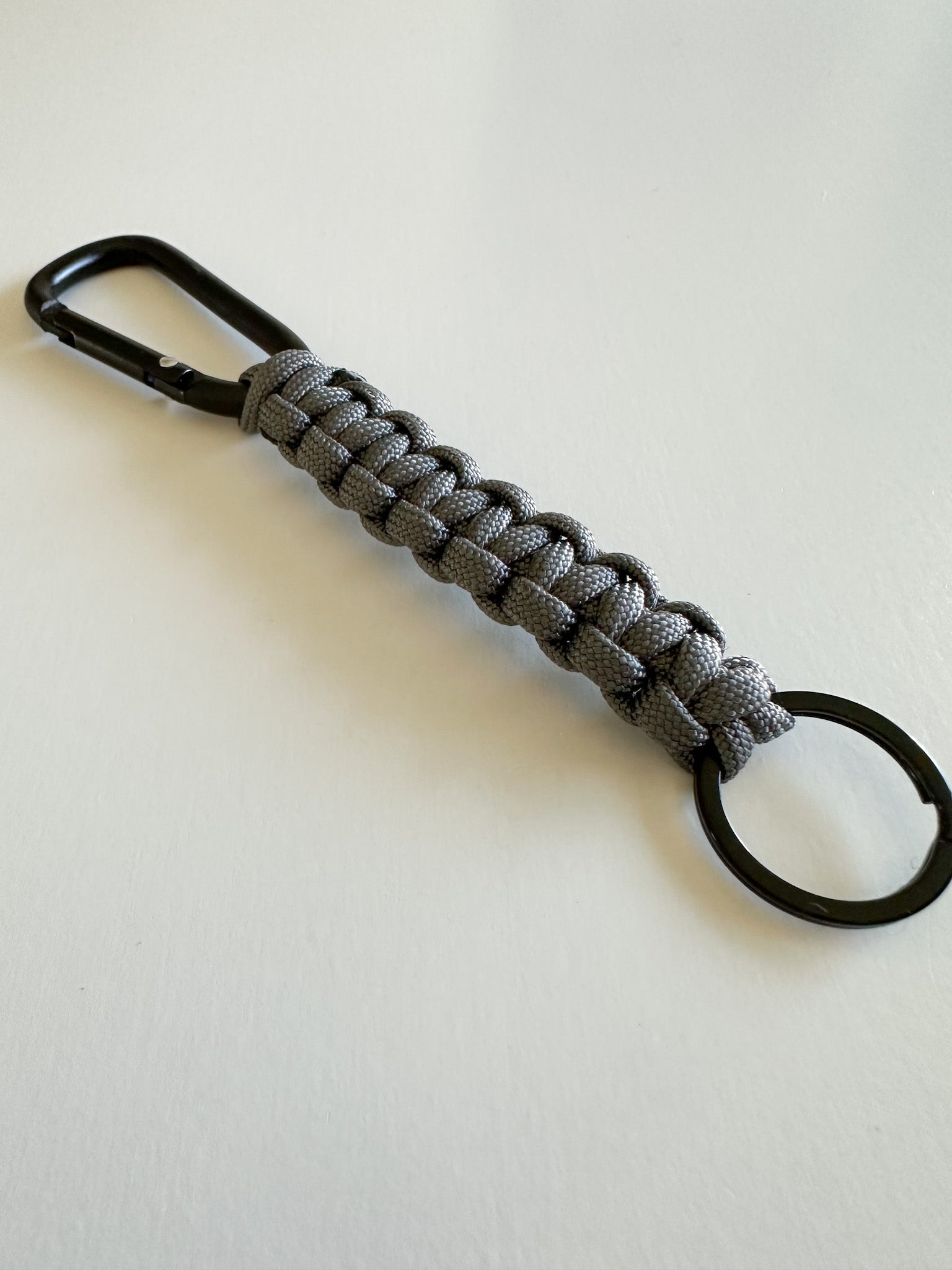 Handmade Paracord Keychain with Carabiner | Rugged Everyday Carry Gift for Men