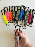 Load image into Gallery viewer, Handmade Paracord Keychain with Carabiner | Rugged Everyday Carry Gift for Men
