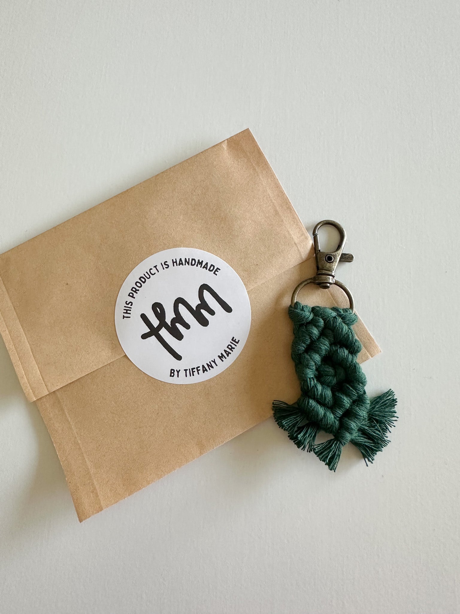 Mini Macrame Keychain - Cute Boho Bag Charm, Stocking Stuffer, Teacher Gift