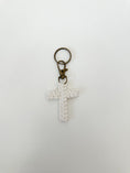 Load image into Gallery viewer, Macrame Cross Keychain - Natural

