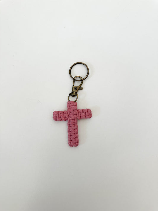 Macrame Cross Keychain - Blossom