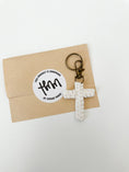 Load image into Gallery viewer, Macrame Cross Keychain - Natural
