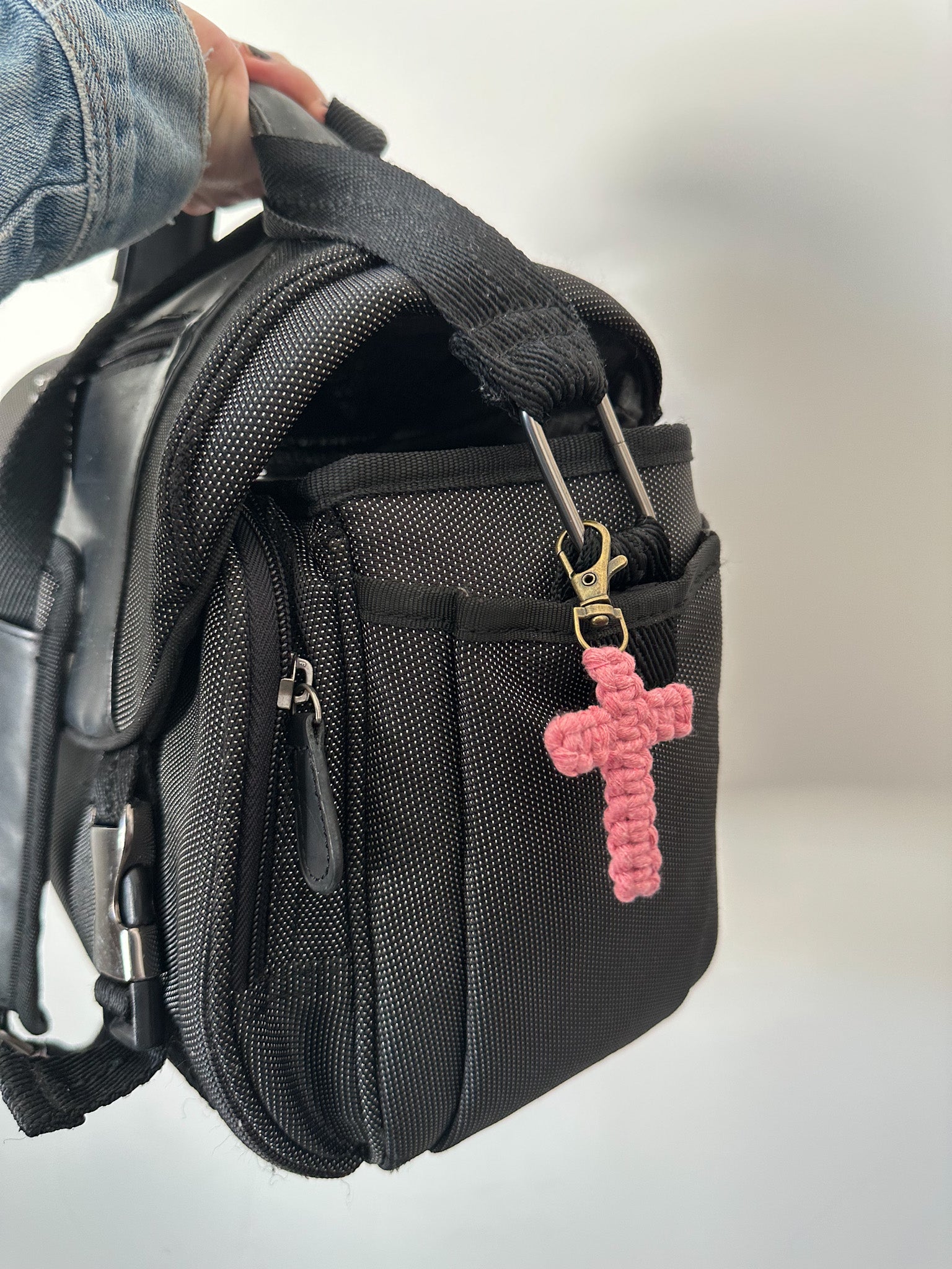 Macrame Cross Keychain - Blossom